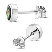 Abalone Shell Sterling Silver Stud Earrings - e364